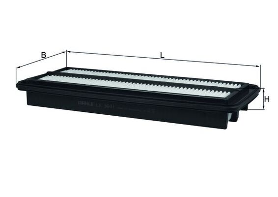 MAHLE Luftfilter lx3601 Filterindsats length_mm_203|Længde [mm]|348 width_mm_206|Bredde [mm]|153 height_mm_209|Højde [mm]|46 seal_material_2923|Materi