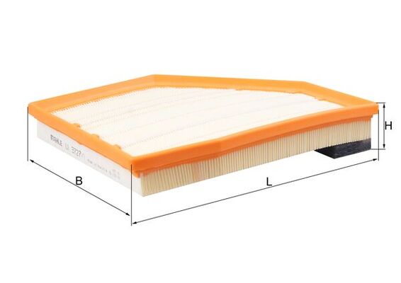 MAHLE Luftfilter lx37271 Filterindsats length_mm_203|Længde [mm]|266 width_mm_206|Bredde [mm]|217 height_mm_209|Højde [mm]|57 seal_material_2923|Mater