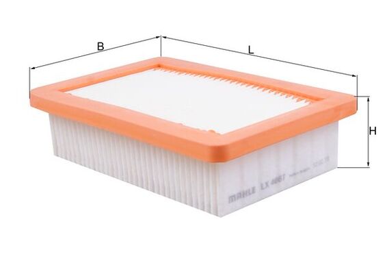 MAHLE Luftfilter lx4067 Filterindsats length_mm_203|Længde [mm]|214 width_mm_206|Bredde [mm]|135 height_mm_209|Højde [mm]|53 seal_material_2923|Materi