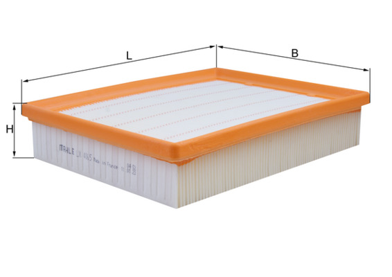 MAHLE Luftfilter lx4065 Filterindsats length_mm_203|Længde [mm]|246 width_mm_206|Bredde [mm]|199 height_mm_209|Højde [mm]|50 seal_material_2923|Materi