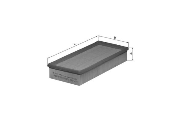 MAHLE Luftfilter lx408 Filterindsats length_mm_203|Længde [mm]|325 width_mm_206|Bredde [mm]|150 height_mm_209|Højde [mm]|57 height_1_mm_339|Højde 1 [m