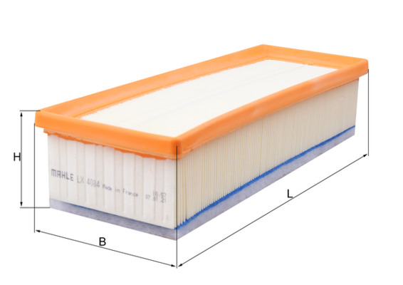 MAHLE Luftfilter lx4084 Filterindsats length_mm_203|Længde [mm]|343 width_mm_206|Bredde [mm]|114 height_mm_209|Højde [mm]|60 seal_material_2923|Materi