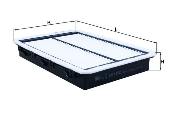 MAHLE Luftfilter lx4432 Filterindsats length_mm_203|Længde [mm]|280 width_mm_206|Bredde [mm]|201 height_mm_209|Højde [mm]|40 packaging_length_cm_1620|