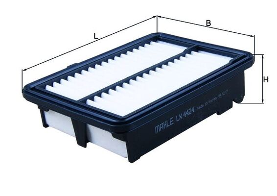 MAHLE Luftfilter lx4424 Filterindsats length_mm_203|Længde [mm]|196 width_mm_206|Bredde [mm]|141 height_mm_209|Højde [mm]|50 seal_material_2923|Materi
