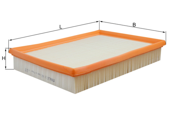 MAHLE Luftfilter lx443 Filterindsats length_mm_203|Længde [mm]|285 width_mm_206|Bredde [mm]|213 height_mm_209|Højde [mm]|53 seal_material_2923|Materia