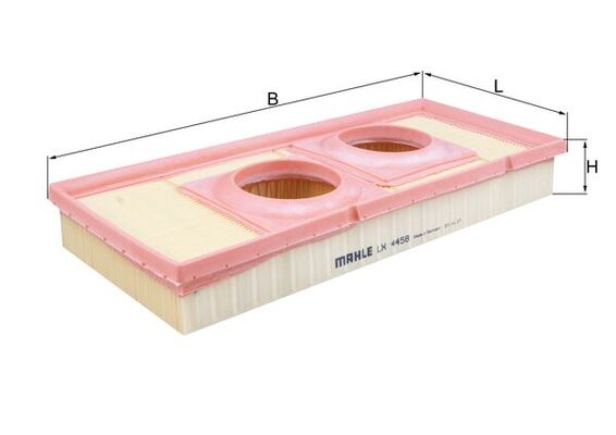 MAHLE Luftfilter lx4458 Filterindsats length_mm_203|Længde [mm]|365 width_mm_206|Bredde [mm]|157 height_mm_209|Højde [mm]|46 seal_material_2923|Materi