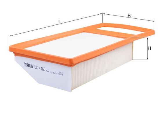 MAHLE Luftfilter lx4460 Filterindsats length_mm_203|Længde [mm]|349 width_mm_206|Bredde [mm]|156 height_mm_209|Højde [mm]|62 seal_material_2923|Materi
