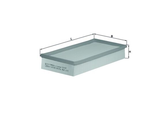 MAHLE Luftfilter lx5141 Filterindsats length_mm_203|Længde [mm]|335 width_mm_206|Bredde [mm]|171 height_mm_209|Højde [mm]|38 seal_material_2923|Materi