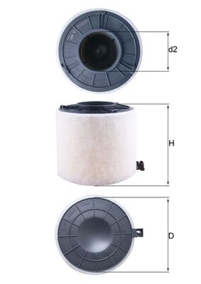 MAHLE Luftfilter lx4407 Filterindsats height_mm_209|Højde [mm]|155 outer_diameter_mm_497|Yderdiameter [mm]|181 inner_diameter_1_mm_995|Inder diameter