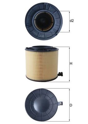 MAHLE Luftfilter lx4406 Filterindsats height_mm_209|Højde [mm]|152 outer_diameter_mm_497|Yderdiameter [mm]|169,4 inner_diameter_1_mm_995|Inder diamete