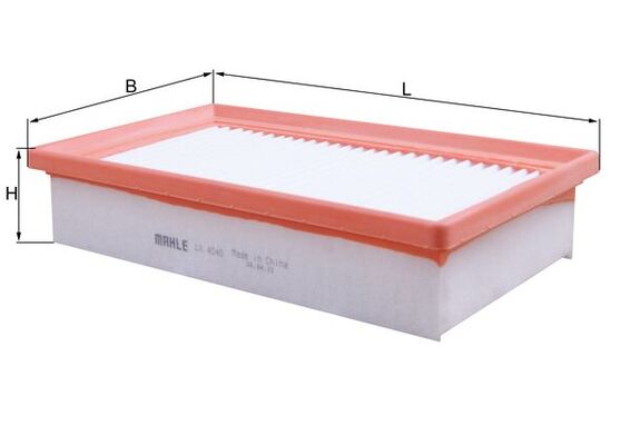MAHLE Luftfilter lx4040 Filterindsats length_mm_203|Længde [mm]|255 width_mm_206|Bredde [mm]|147 height_mm_209|Højde [mm]|40 seal_material_2923|Materi