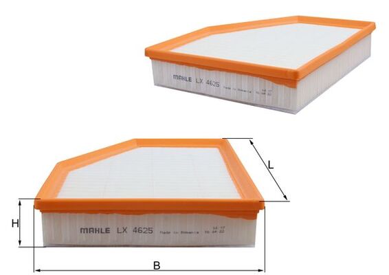 MAHLE Luftfilter lx4625 Filterindsats length_mm_203|Længde [mm]|273 width_mm_206|Bredde [mm]|219 height_mm_209|Højde [mm]|67 seal_material_2923|Materi