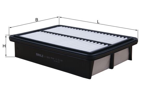 MAHLE Luftfilter lx5800 Filterindsats length_mm_203|Længde [mm]|258 width_mm_206|Bredde [mm]|183 height_mm_209|Højde [mm]|55 seal_material_2923|Materi