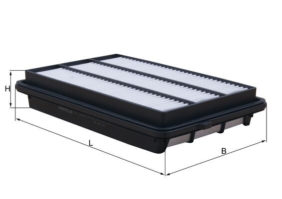 MAHLE Luftfilter lx5820 Filterindsats length_mm_203|Længde [mm]|260 width_mm_206|Bredde [mm]|171 height_mm_209|Højde [mm]|44 seal_material_2923|Materi