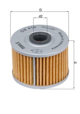 MAHLE Oliefilter ox410 Filterindsats diameter_mm_200|Diameter [mm]|50 height_mm_209|Højde [mm]|36 inner_diameter_2_mm_996|Indvendig diameter 2 [mm]|12