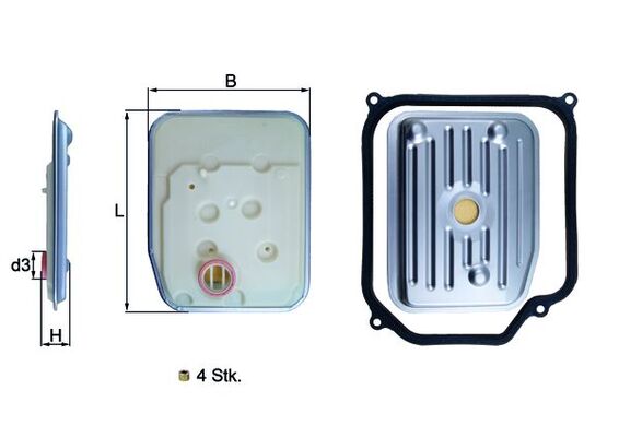 MAHLE Hydraulikfilter, automatisk gearkasse hx147kit1 for FORD CUPRA