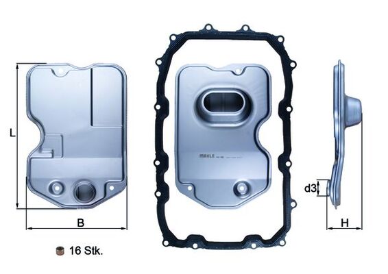 MAHLE Hydraulikfilter, automatisk gearkasse HX 160KIT for CUPRA VW PORSCHE