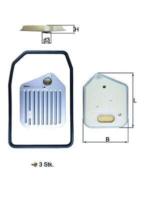 MAHLE Hydraulikfilter, automatisk gearkasse hx163kit for BMW