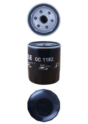 MAHLE Oliefilter oc1182 Påskruet 89mm 3/4-16UNF-2B for MAZDA