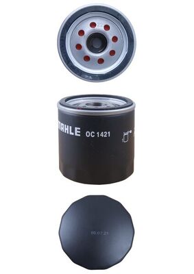 MAHLE Oliefilter oc1421 Påskruet 80mm M22x1,5 for OPEL GENERAL MOTORS VINFAST CHEVROLET VAUXHALL FORD