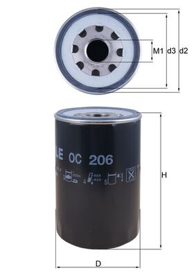 MAHLE oc206 for MAN RENAULT SINOTRUK (CNHTC)