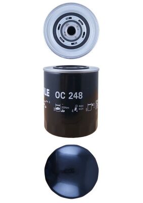MAHLE Oliefilter oc248 Påskruet 142mm 3/4-16UNF for IVECO OPEL GENERAL MOTORS FIAT PEUGEOT RENAULT RENAULT TRUCKS