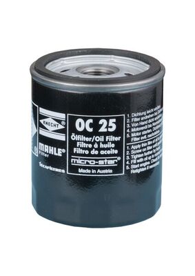 MAHLE Oliefilter oc25 Påskruet 94mm 3/4-16UNF-2B for ONAN BMW FORD GMC