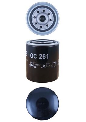 MAHLE Oliefilter oc261 Påskruet 114mm 3/4-16UNF-2B for CHRYSLER GMC FORD MAN MERCEDES-BENZ RENAULT ROVER LAND ROVER STEYR MWM RENAULT TRUCKS GLAS