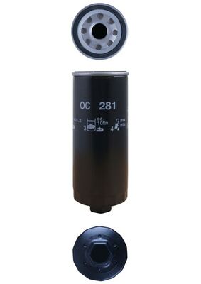 MAHLE Oliefilter oc281 Påskruet 203mm M24x2 for VW CUPRA