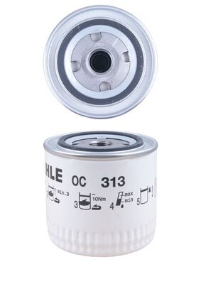 MAHLE Oliefilter oc313 Påskruet 85mm M20x1,5 for VOLVO