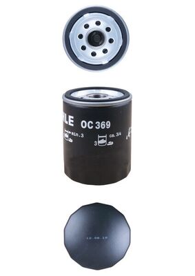 MAHLE Oliefilter oc369 Påskruet 94mm M20x1,5 for SMART MITSUBISHI