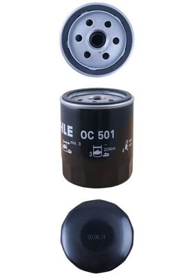 MAHLE Oliefilter oc501 Påskruet 94mm 3/4-16UNF-2B for CUPRA JEEP FIAT LANCIA FORD SAAB GMC LISTER YUGO TALBOT MASERATI NISSAN CHRYSLER DODGE PEUGEOT