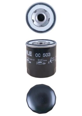 MAHLE Oliefilter oc503 Påskruet 89mm M20x1,5 for PEUGEOT DAF FORD FIAT GMC CITROËN/PEUGEOT KIA