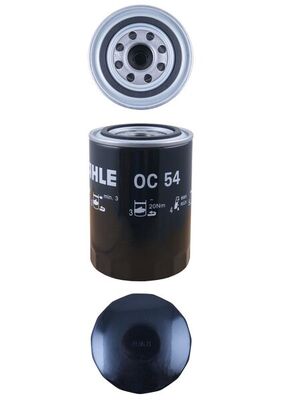 MAHLE Oliefilter oc54 Påskruet 137mm 1-12UNF-2B for BMW GMC PORSCHE