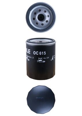 MAHLE Oliefilter oc615 Påskruet 102mm 3/4-16UNF-2B for FORD USA MAZDA