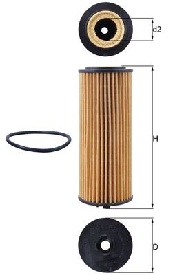 MAHLE Oliefilter ox1162d Filterindsats diameter_mm_200|Diameter [mm]|56 height_mm_209|Højde [mm]|144 inner_diameter_2_mm_996|Indvendig diameter 2 [m