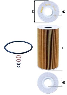 MAHLE Oliefilter ox126d Filterindsats diameter_mm_200|Diameter [mm]|83 height_mm_209|Højde [mm]|160 inner_diameter_2_mm_996|Indvendig diameter 2 [mm