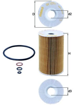 MAHLE Oliefilter ox1271d Filterindsats diameter_mm_200|Diameter [mm]|65 height_mm_209|Højde [mm]|102 inner_diameter_2_mm_996|Indvendig diameter 2 [m