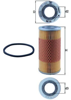 MAHLE Oliefilter ox12d Filterindsats diameter_mm_200|Diameter [mm]|69,8 height_mm_209|Højde [mm]|157 inner_diameter_2_mm_996|Indvendig diameter 2 [mm]