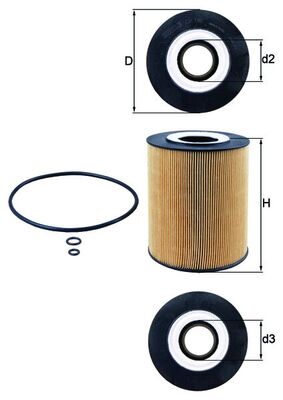 Oliefilter MAHLE ORIGINAL OX 146D