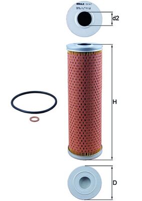 MAHLE Oliefilter ox147d Filterindsats diameter_mm_200|Diameter [mm]|62 height_mm_209|Højde [mm]|211 inner_diameter_2_mm_996|Indvendig diameter 2 [mm