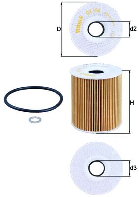 MAHLE Oliefilter ox156d Filterindsats diameter_mm_200|Diameter [mm]|72 height_mm_209|Højde [mm]|79 inner_diameter_2_mm_996|Indvendig diameter 2 [mm]