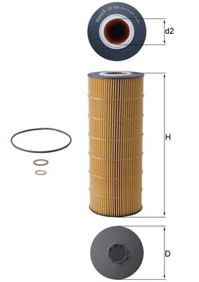 MAHLE ox168d for MERCEDES-BENZ RENAULT TRUCKS
