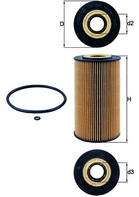 MAHLE Oliefilter ox169d Filterindsats diameter_mm_200|Diameter [mm]|82,5 height_mm_209|Højde [mm]|149 inner_diameter_2_mm_996|Indvendig diameter 2 [mm