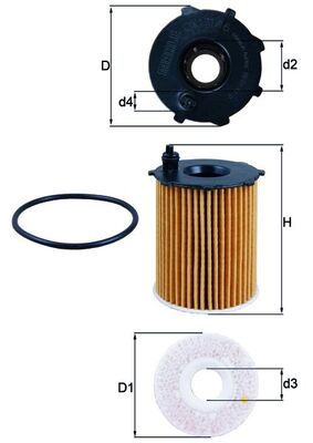 MAHLE Oliefilter ox17116d Filterindsats diameter_mm_200|Diameter [mm]|72 height_mm_209|Højde [mm]|99 inner_diameter_2_mm_996|Indvendig diameter 2 [mm]