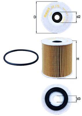 KNECHT Oliefilter ox175d Filterindsats diameter_mm_200|Diameter [mm]|72 height_mm_209|Højde [mm]|83 inner_diameter_2_mm_996|Indvendig diameter 2 [mm