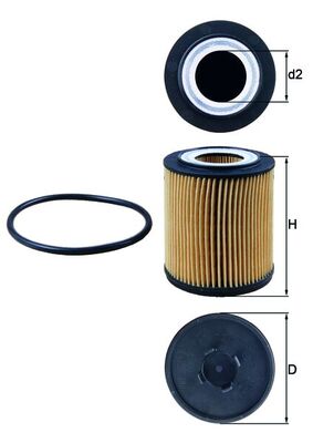 MAHLE Oliefilter ox182d Filterindsats diameter_mm_200|Diameter [mm]|62,2 height_mm_209|Højde [mm]|78 inner_diameter_2_mm_996|Indvendig diameter 2 [mm]