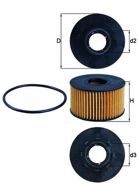 MAHLE Oliefilter ox191d Filterindsats diameter_mm_200|Diameter [mm]|90,5 height_mm_209|Højde [mm]|59 inner_diameter_2_mm_996|Indvendig diameter 2 [mm]