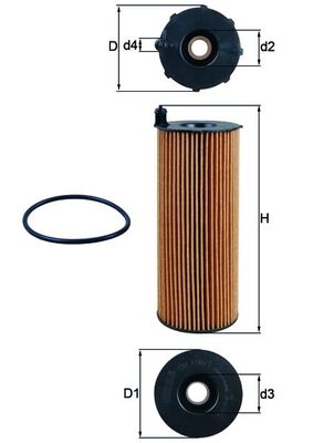 MAHLE Oliefilter ox1961d1 Filterindsats diameter_mm_200|Diameter [mm]|76 height_mm_209|Højde [mm]|200 inner_diameter_2_mm_996|Indvendig diameter 2 [mm