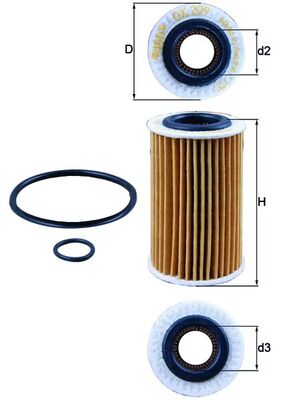 MAHLE Oliefilter ox209d Filterindsats diameter_mm_200|Diameter [mm]|52 height_mm_209|Højde [mm]|87 inner_diameter_2_mm_996|Indvendig diameter 2 [mm]